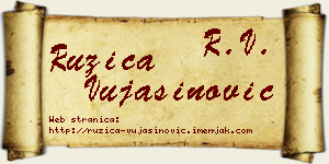 Ružica Vujasinović vizit kartica